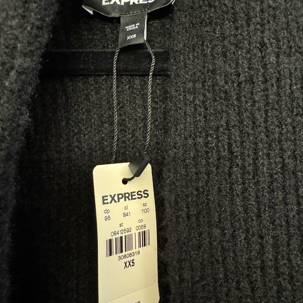 Express Ribbed Shawl Collar Cardigan - Picture 3 of 5
